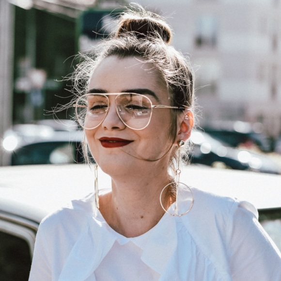 Zara Accessories - Zara gold frame aviator clear lens fashion glasses